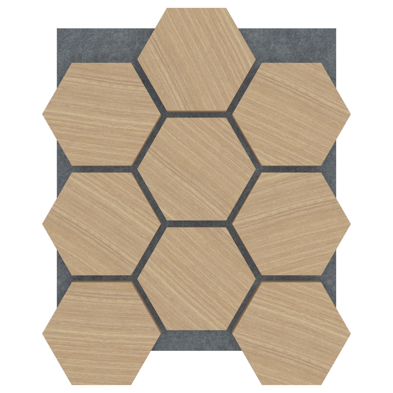Panel Acústico Hexagonal Enchapado Freijo