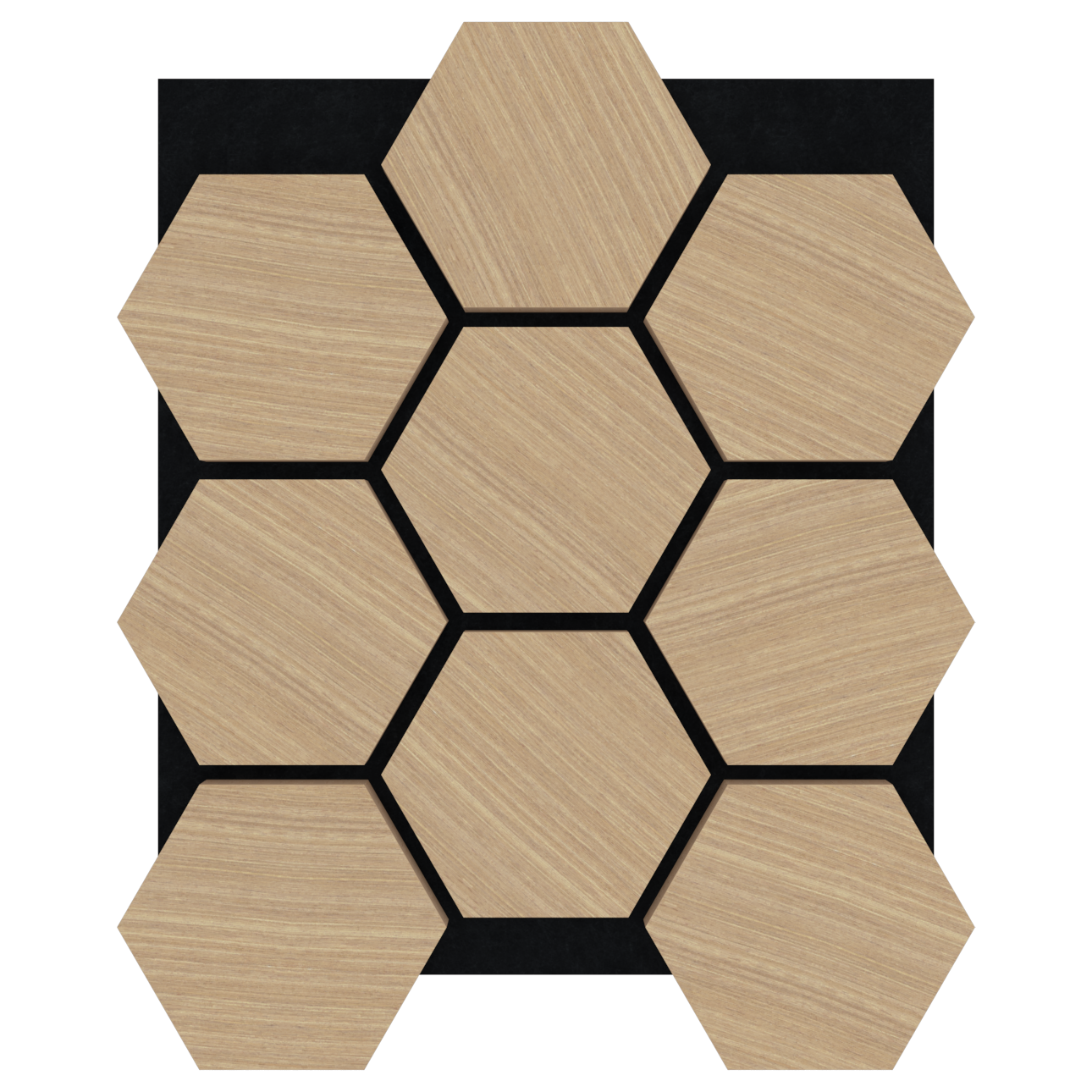 Panel Acústico Hexagonal Enchapado Freijo