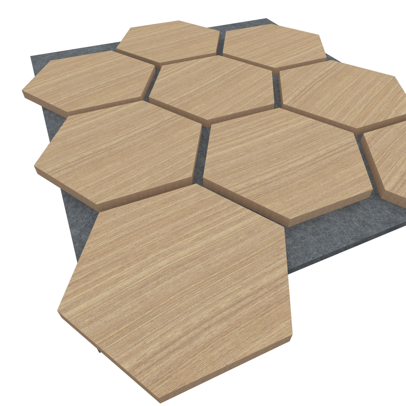 Panel Acústico Hexagonal Enchapado Freijo