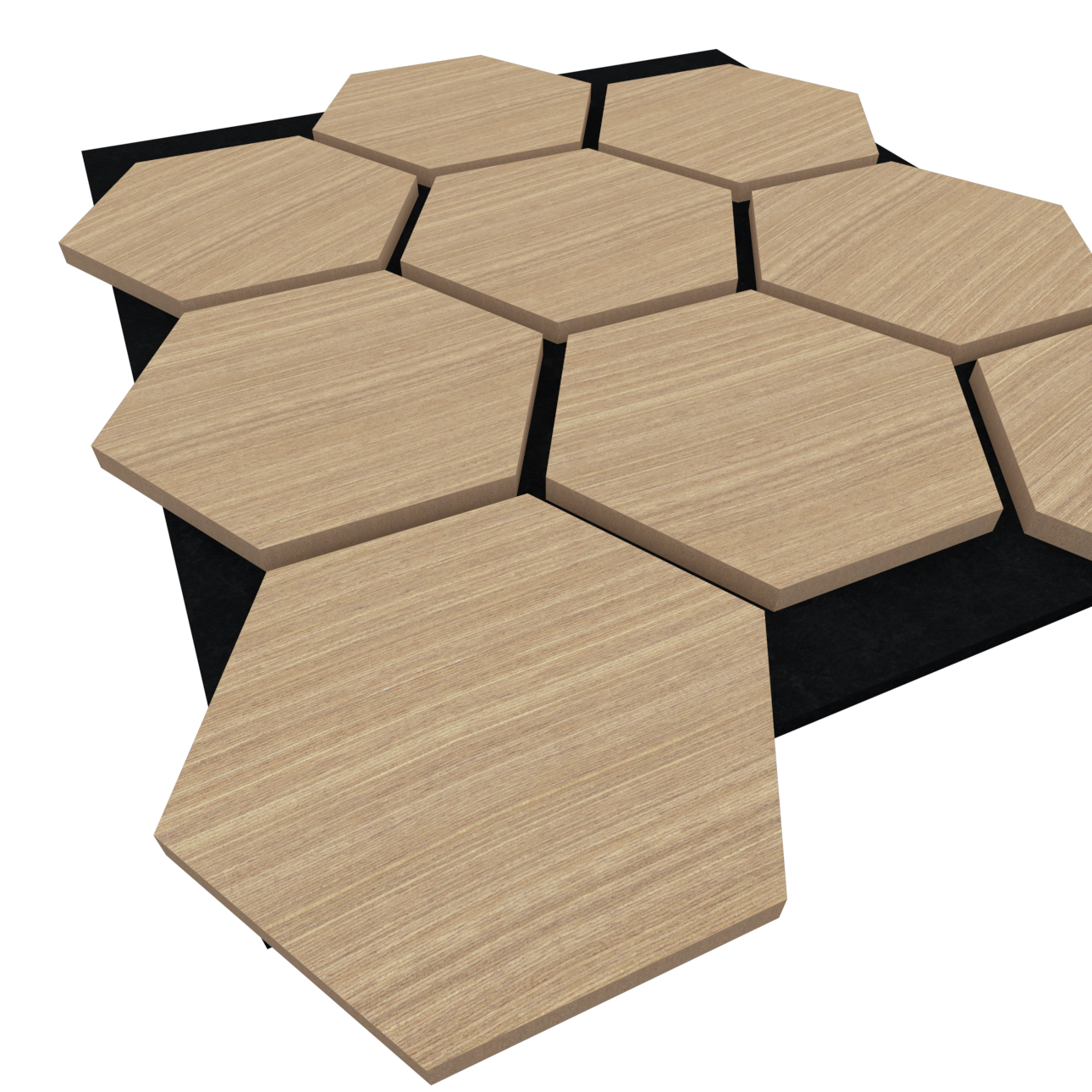 Panel Acústico Hexagonal Enchapado Freijo