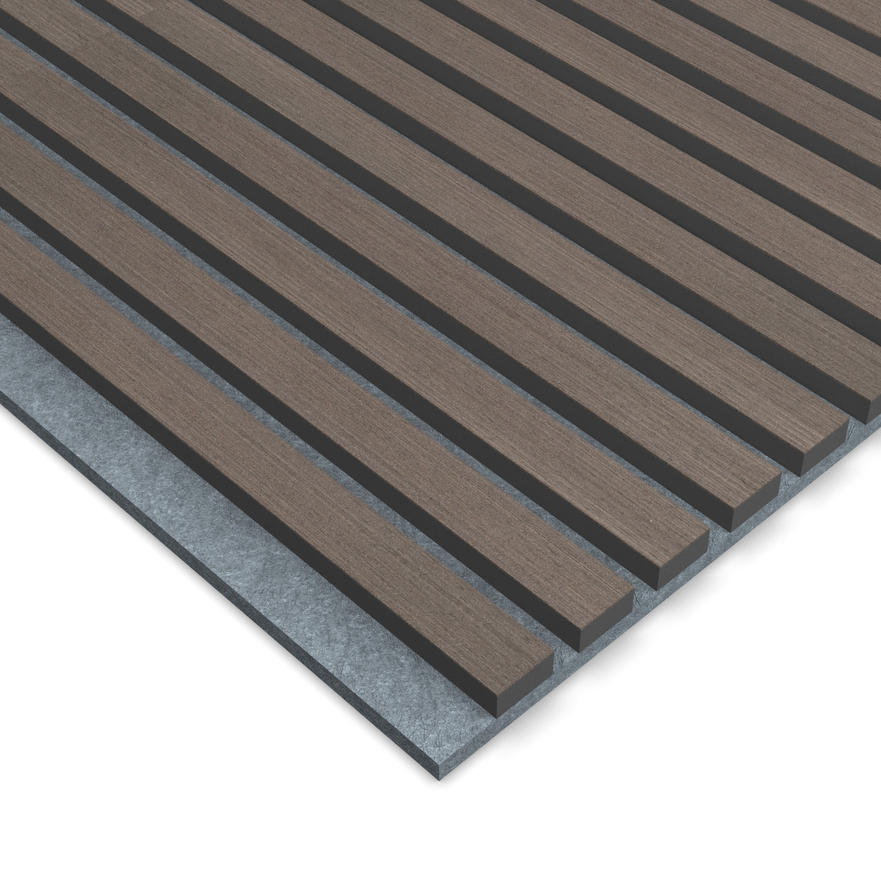 Panel Acústico Listones de Madera Enchapado Gris Lineal