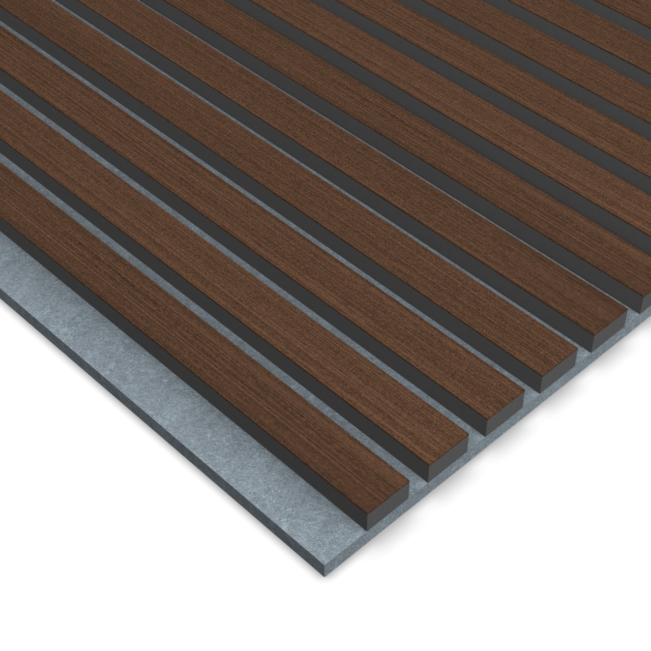 Panel Acústico Listones de Madera Enchapado Wenge