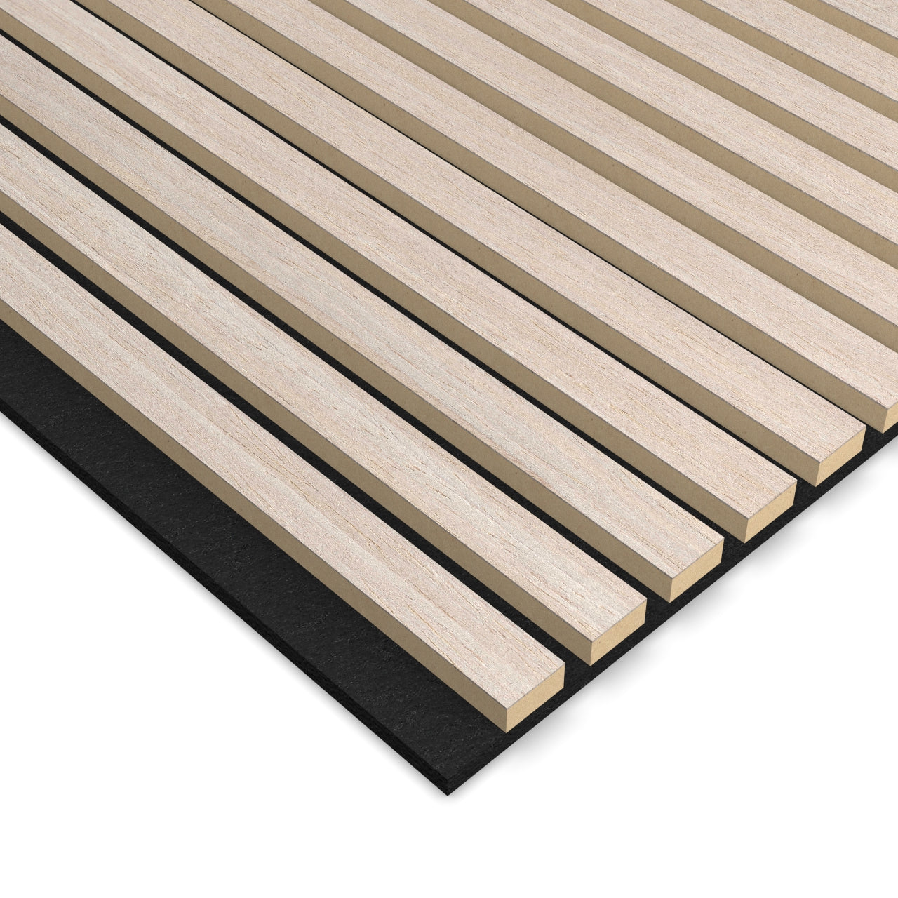 Panel Acústico Listones de Madera Enchapado Ceniza