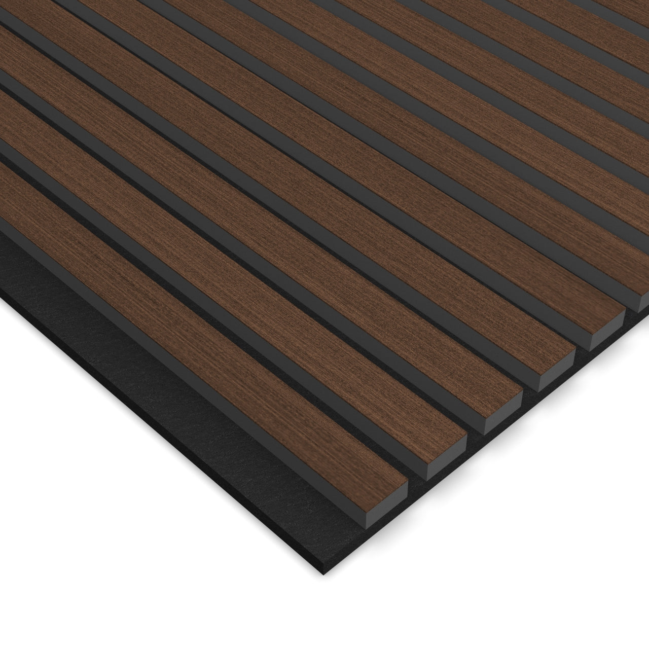 Panel Acústico Listones de Madera Enchapado Wenge