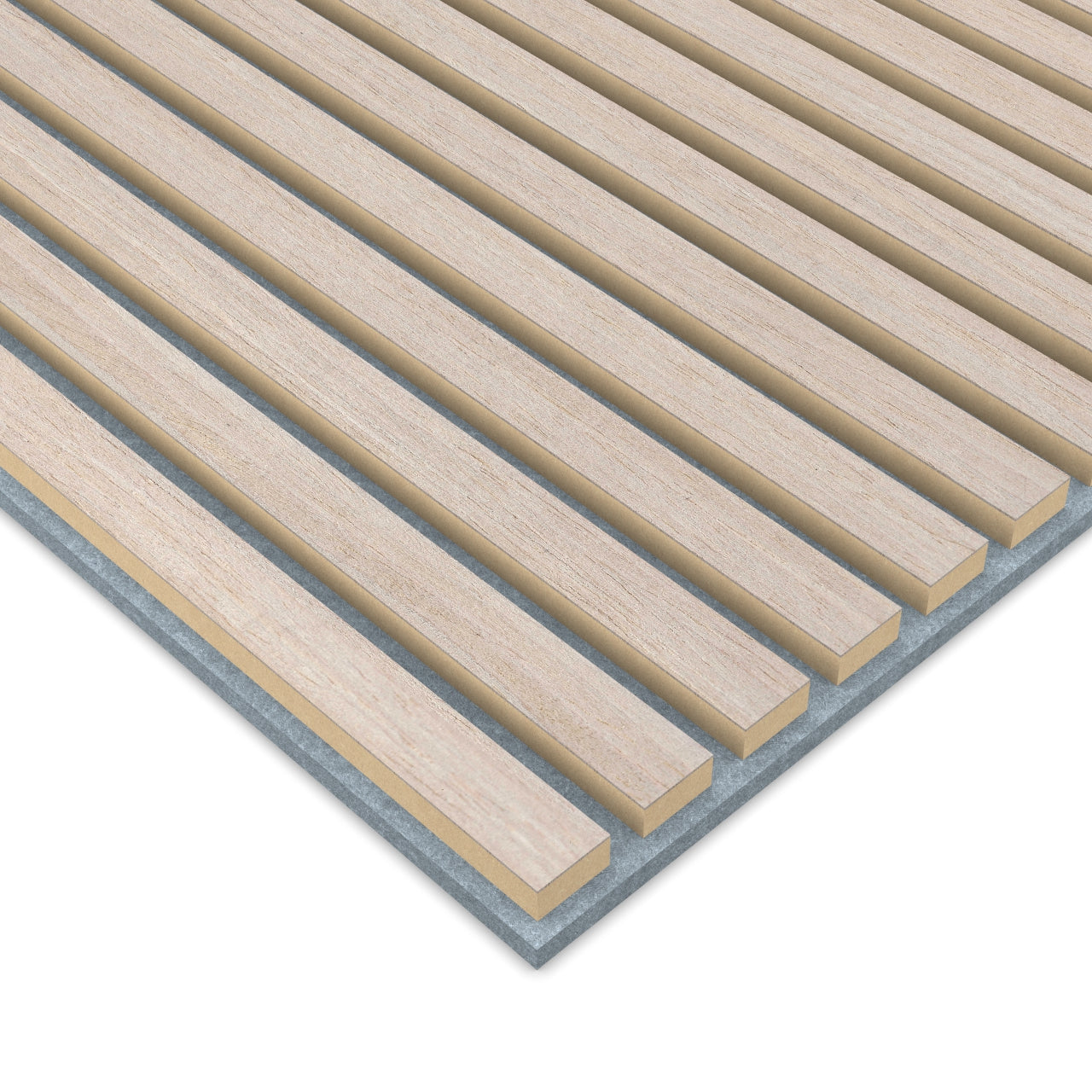 Panel Acústico Listones de Madera Enchapado Ceniza 1,44 m²