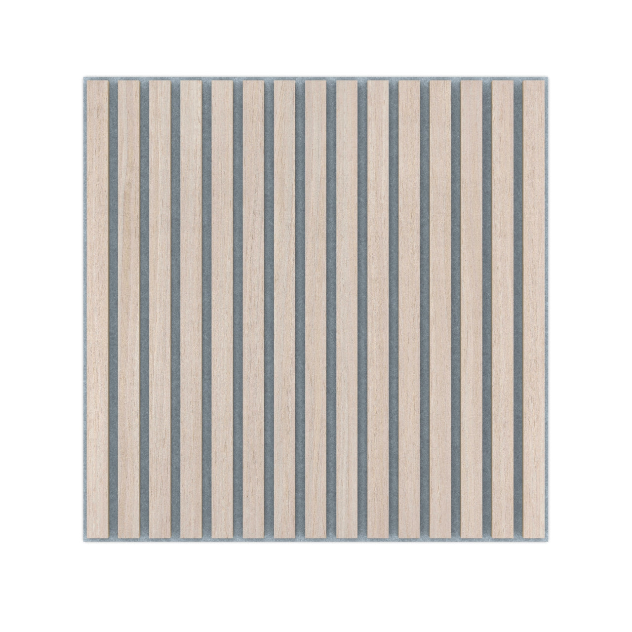 Panel Acústico Listones de Madera Enchapado Ceniza 1,44 m²