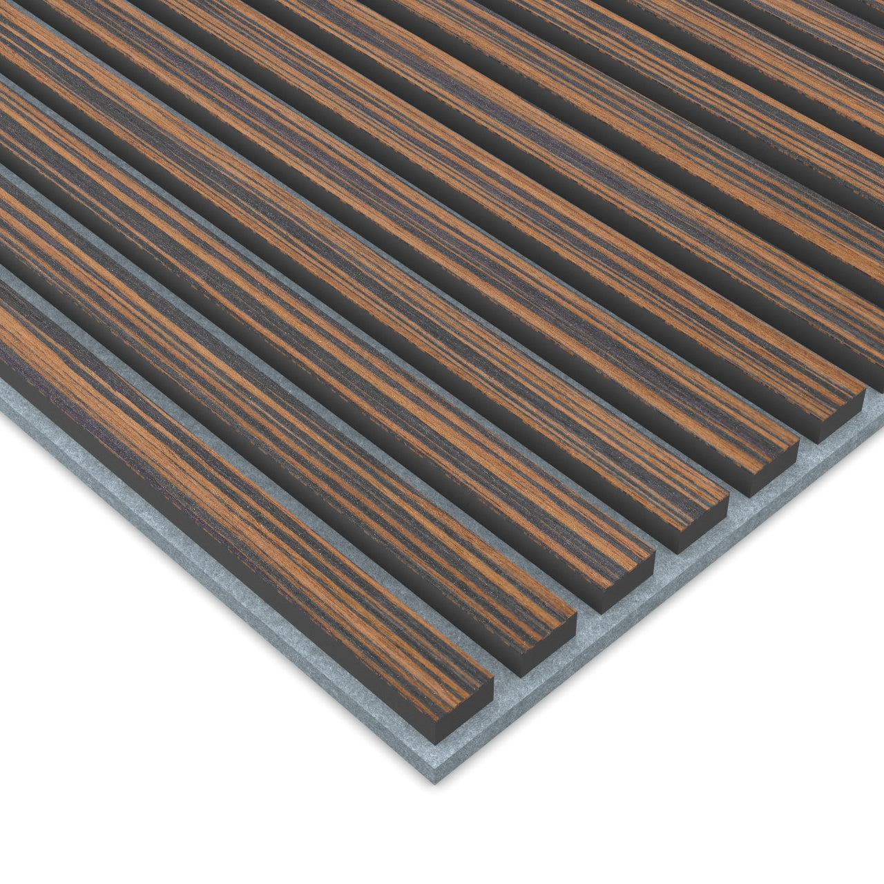 Panel Acústico Listones de Madera Enchapado Ébano 1,44 m²