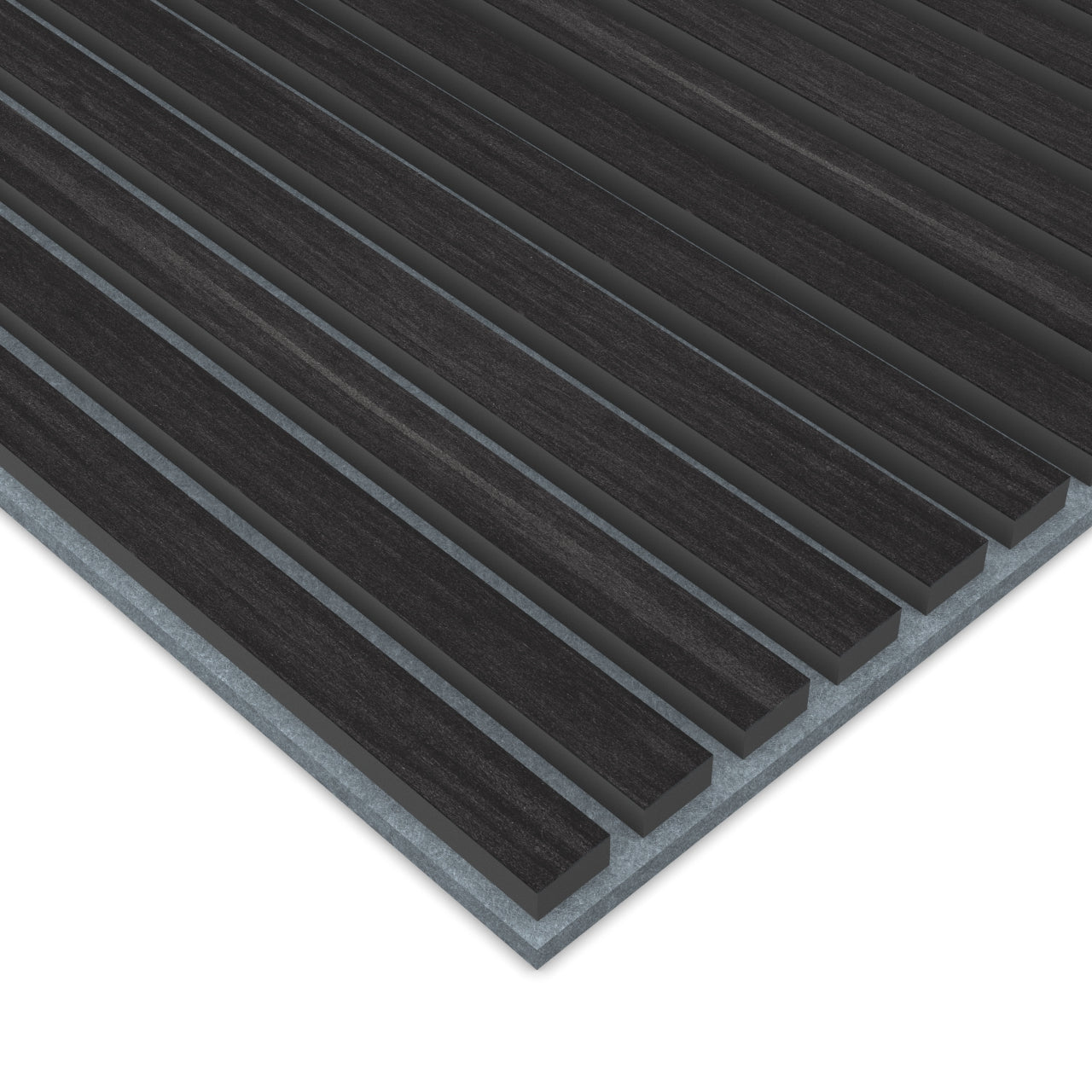 Panel Acústico Listones de Madera Enchapado Encina Negra 1,44 m²