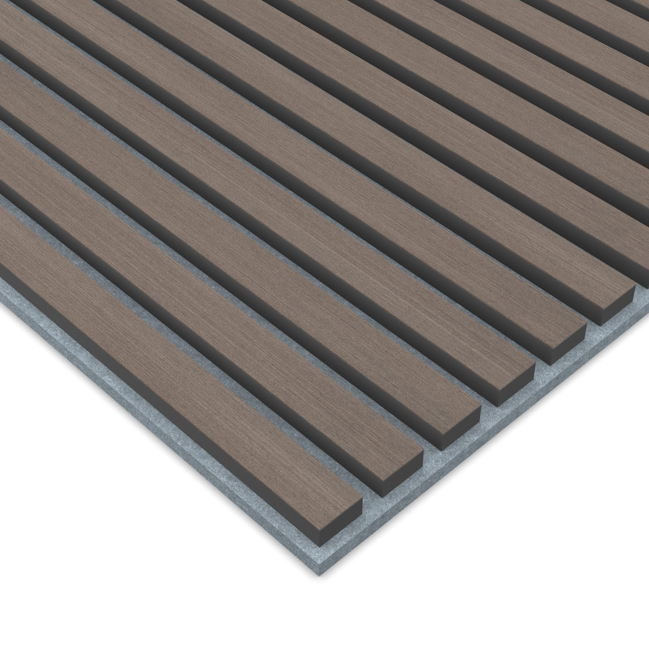 Panel Acústico Listones de Madera Enchapado Gris Lineal 1,44 m²