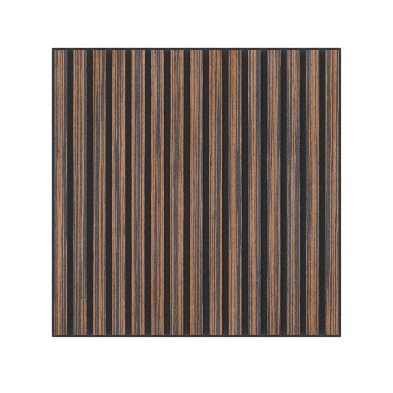 Panel Acústico Listones de Madera Enchapado Ébano 1,44 m²