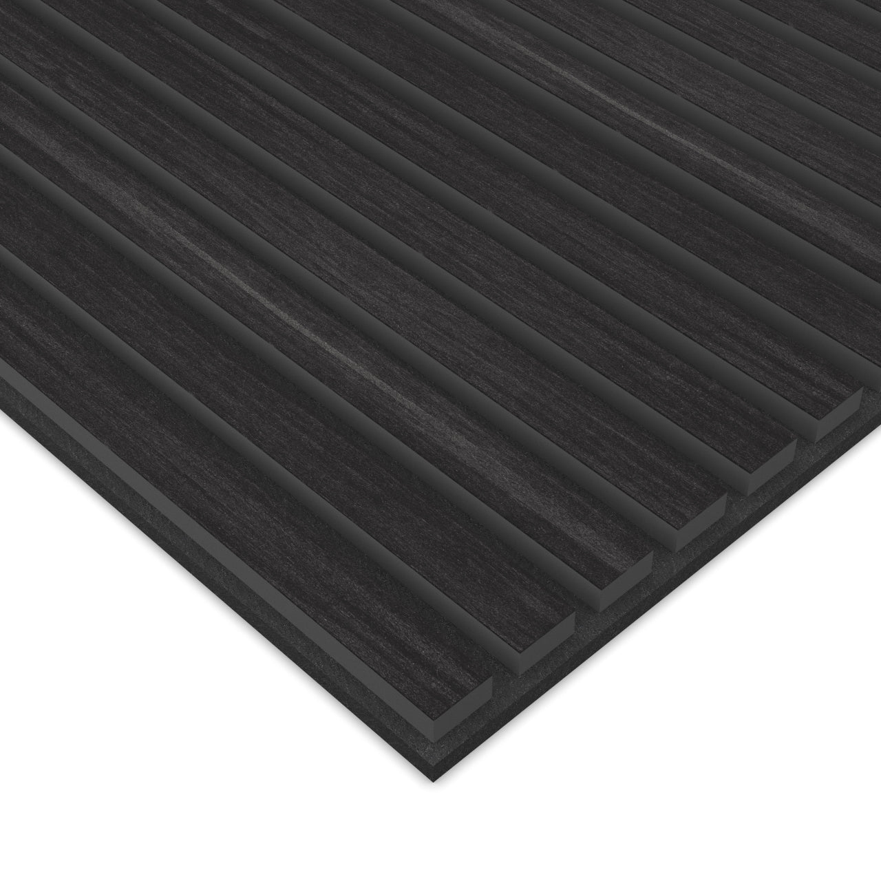 Panel Acústico Listones de Madera Enchapado Encina Negra 1,44 m²