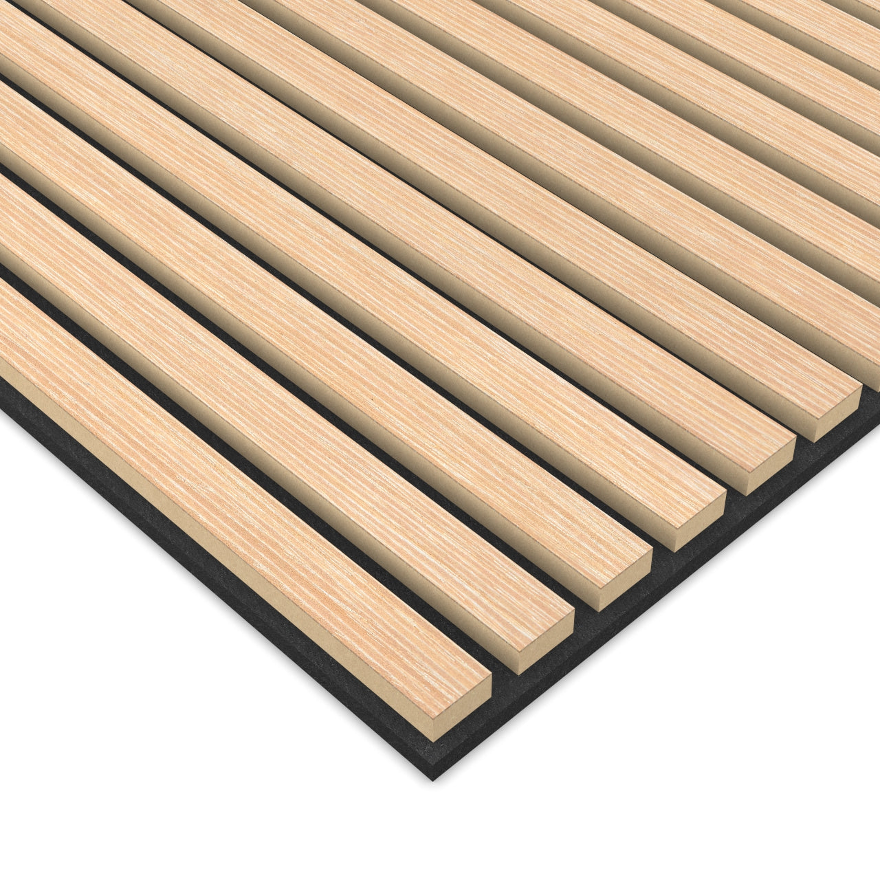 Panel Acústico Listones de Madera Enchapado Patina Blanca 1,44 m²