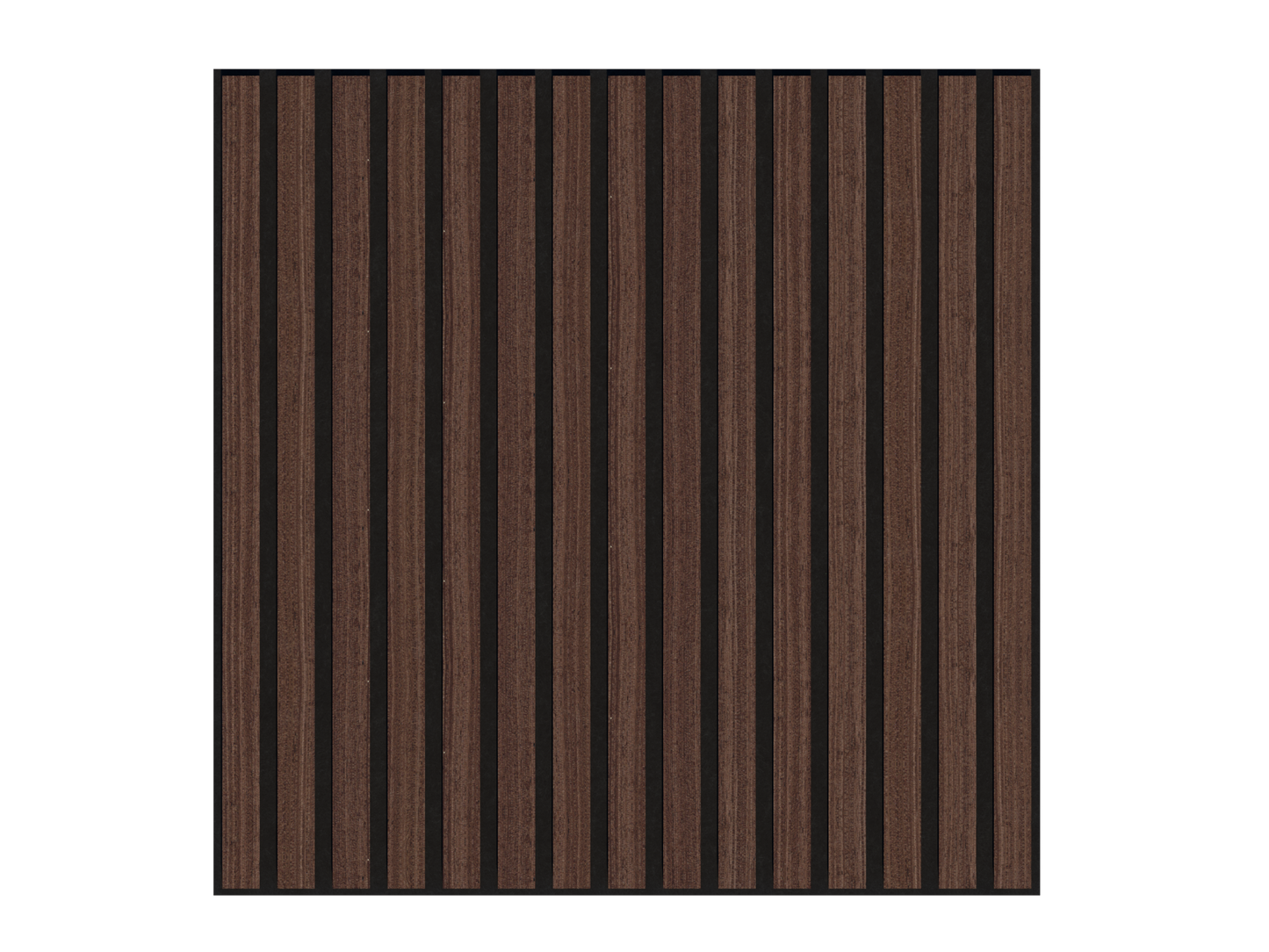 Panel Acústico Listones de Madera Enchapado Wenge 1,44 m²