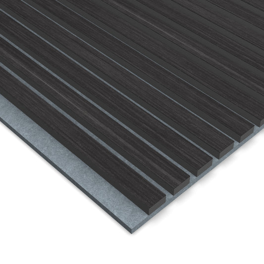 Panel Acústico Listones de Madera Enchapado Encina Negra