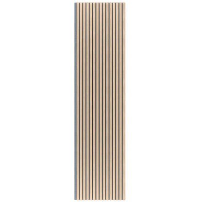 Panel Acústico Listones de Madera Enchapado Patina Blanca