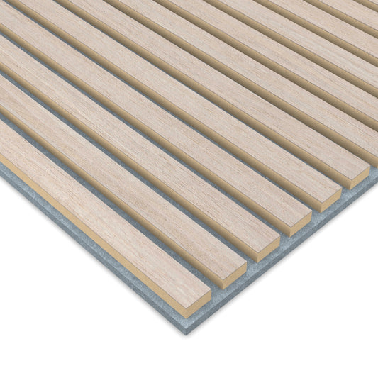 Panel Acústico Listones de Madera Enchapado Ceniza 1,44 m²