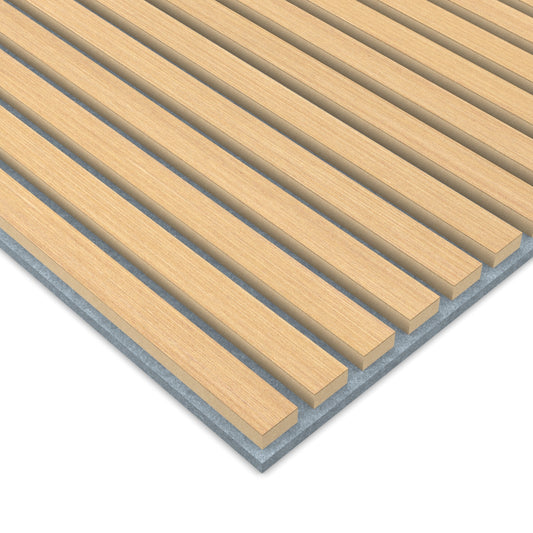 Panel Acústico Listones de Madera Enchapado Freijo 1,44 m²