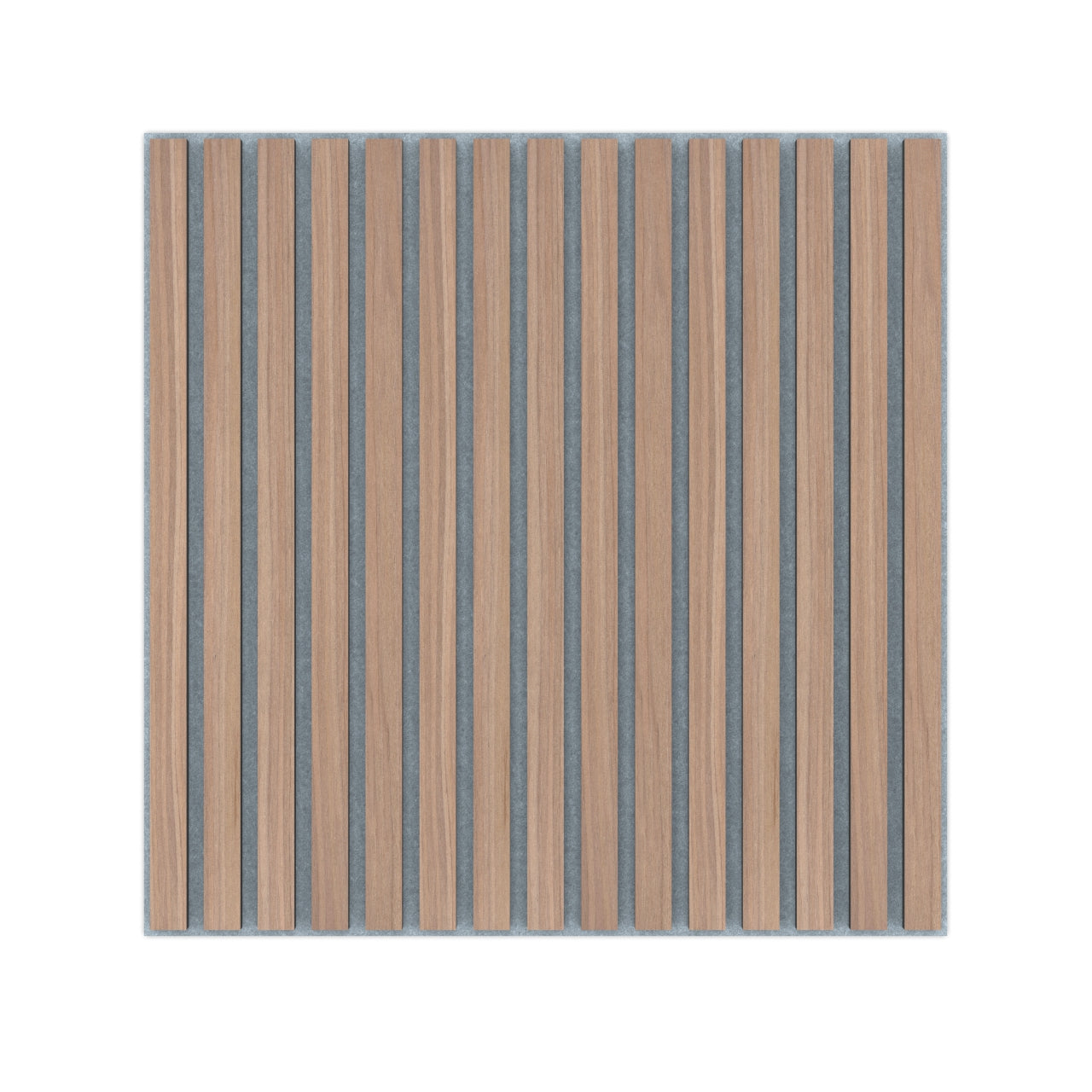 Panel Acústico Listones de Madera Enchapado Nogal 60x60cm