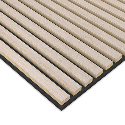 Panel Acústico Listones de Madera Enchapado Ceniza 1,44 m²