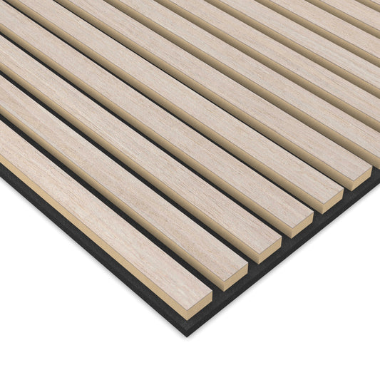 Panel Acústico Listones de Madera Enchapado Ceniza 1,44 m²