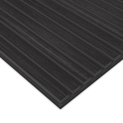 Panel Acústico Listones de Madera Enchapado Encina Negra 1,44 m²