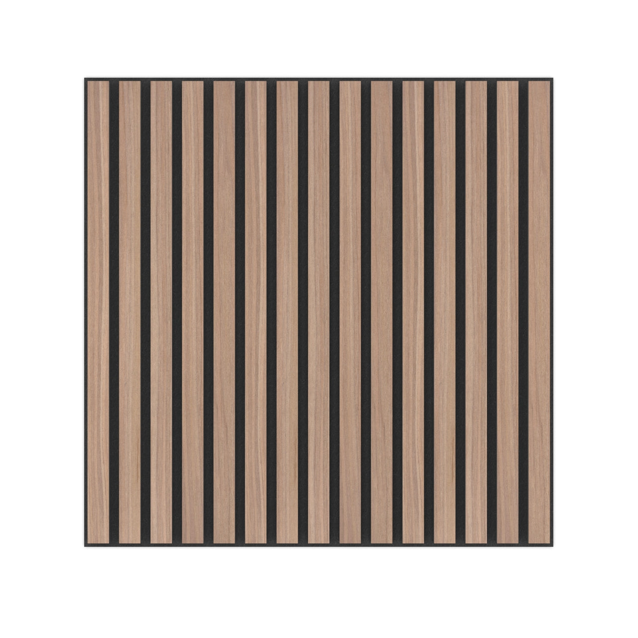 Panel Acústico Listones de Madera Enchapado Nogal 60x60cm