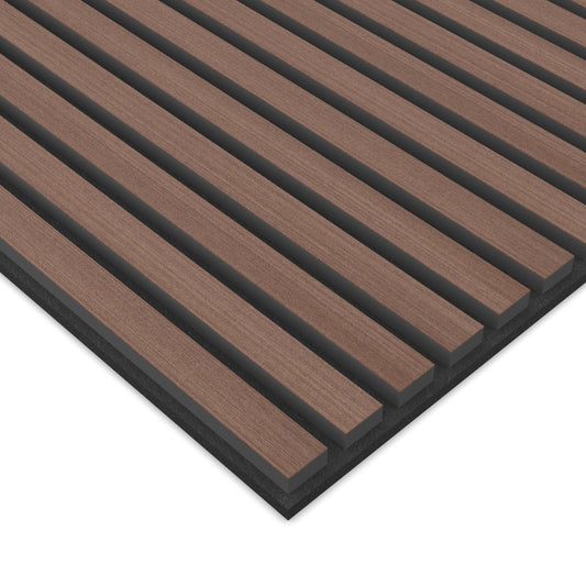 Panel Acústico Listones de Madera Enchapado Wenge 1,44 m²