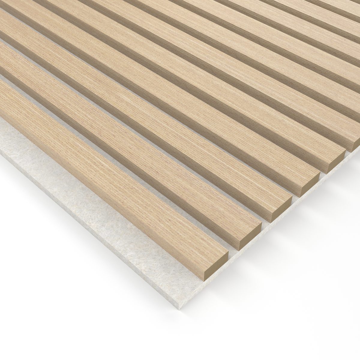 Panel acústico de madera Wooden Panel 240, enchape Roble y fieltro PET Lino